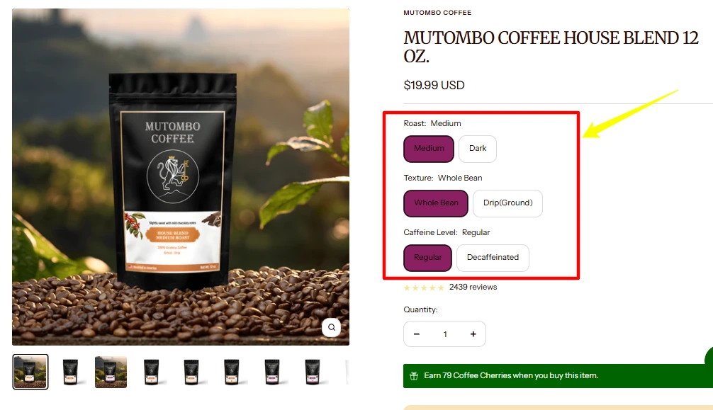 Full Range of Mutombo Coffee Products