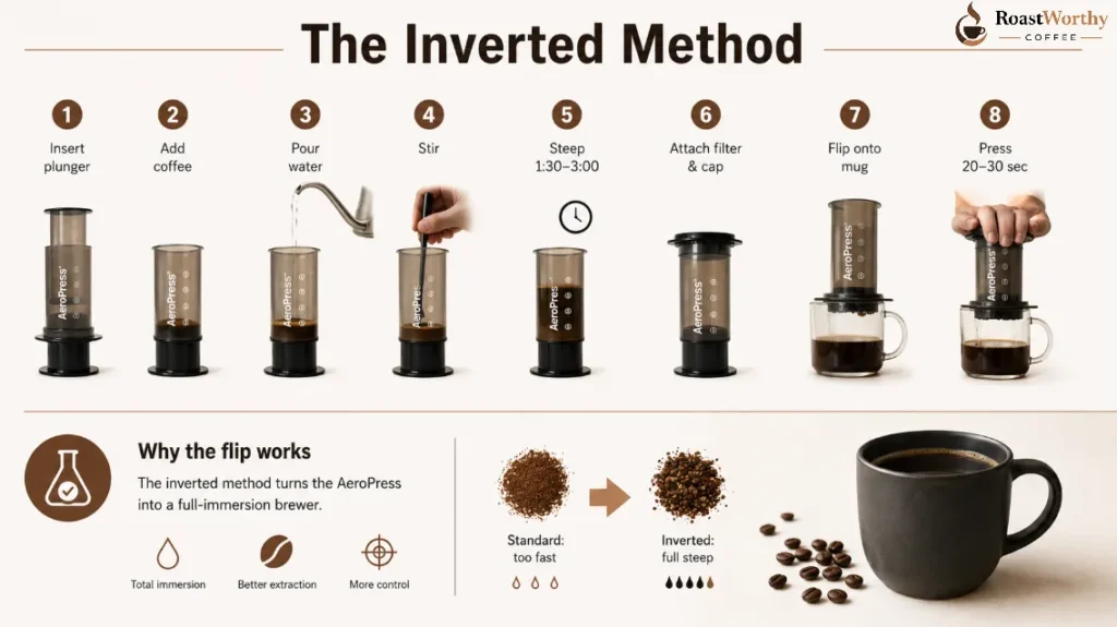 AeroPress Inverted Brewing Steps