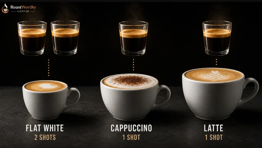 Coffee Caffeine Espresso Shot Comparison
