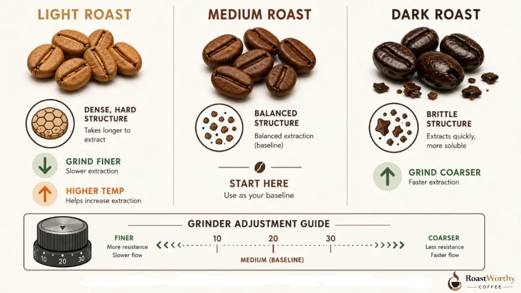 Coffee Roast Grind Adjustment