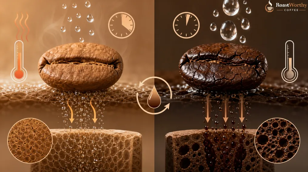 Coffee Roast Levels Brewing Comparison