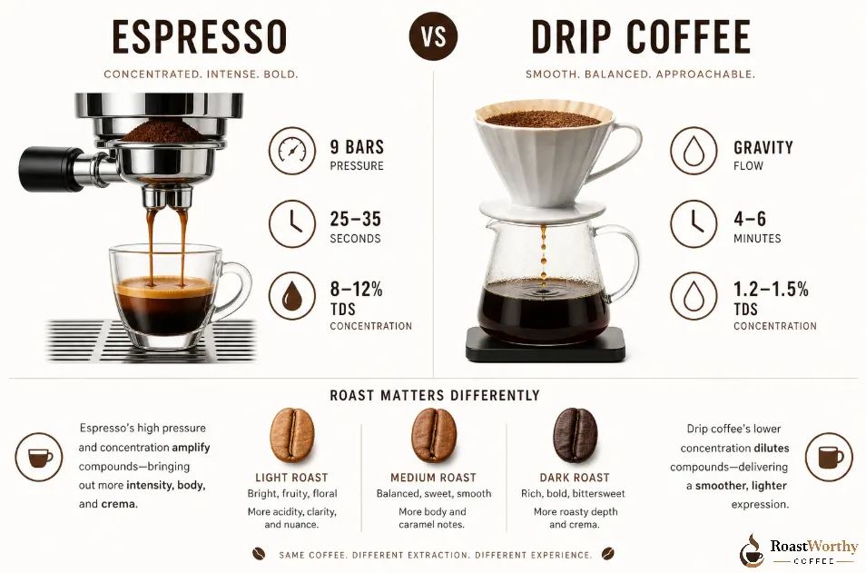 Espresso vs Drip Coffee