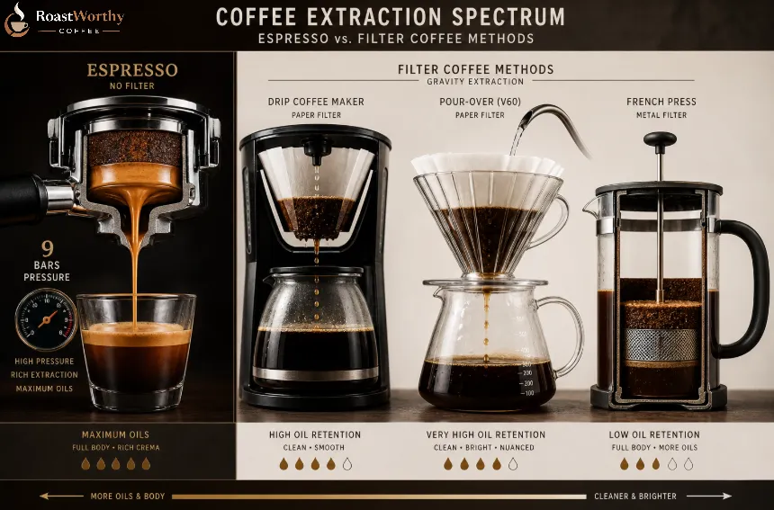 Espresso vs Filter Coffee Methods