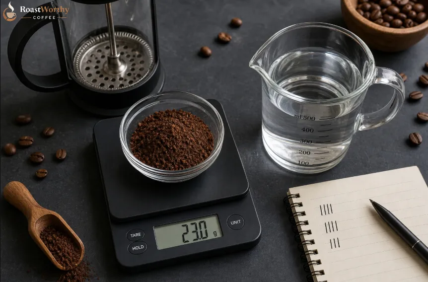 French Press Coffee Ratio Measurements