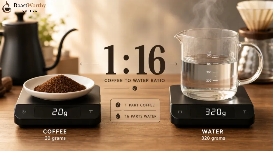 Pour Over Coffee Brewing Ratio