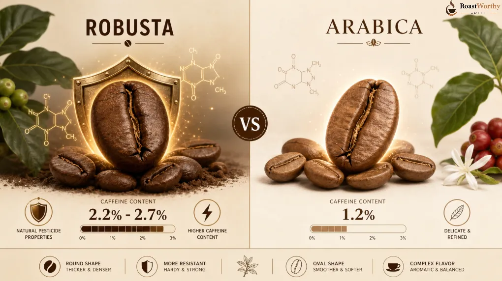 Robusta Arabica Caffeine Comparison