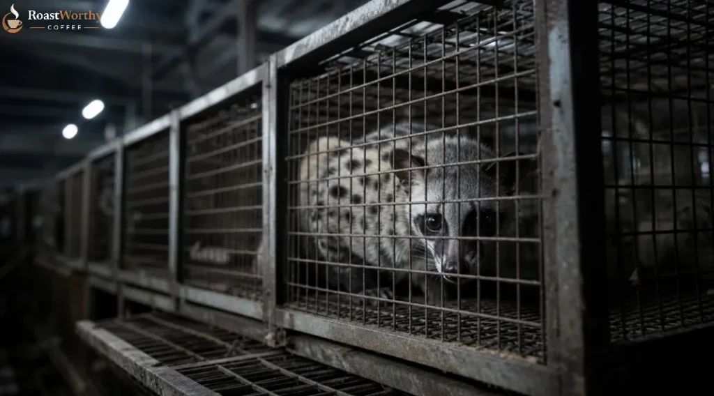 Civet Confinement in Coffee Farms