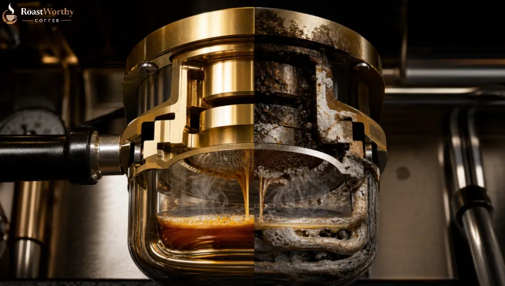 Clean vs Dirty Espresso Machine
