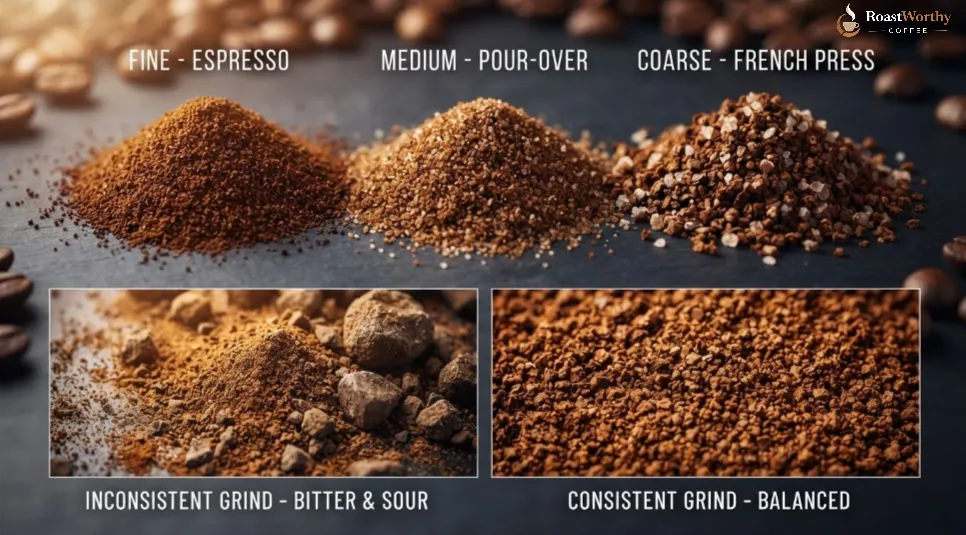 Coffee Grind Consistency Comparison