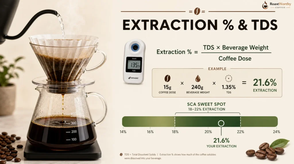 Coffee extraction and TDS formula