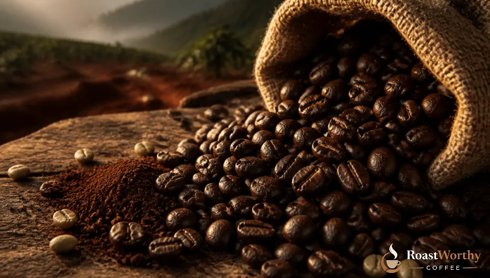 Dark Roasted Robusta Coffee Beans
