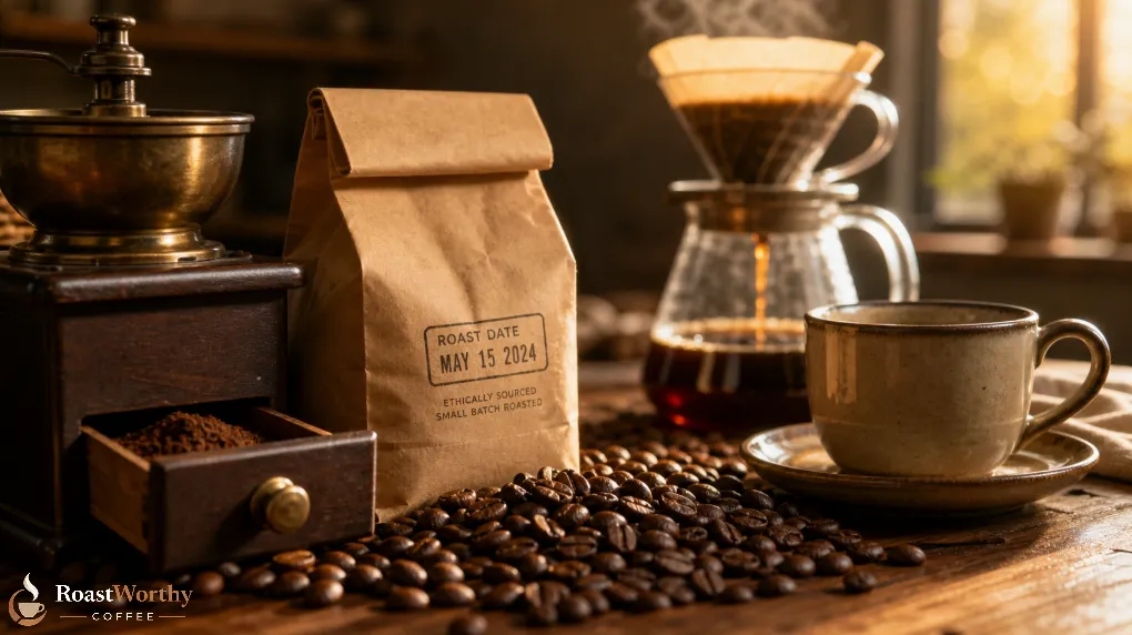 Fresh Coffee Beans With Roast Date