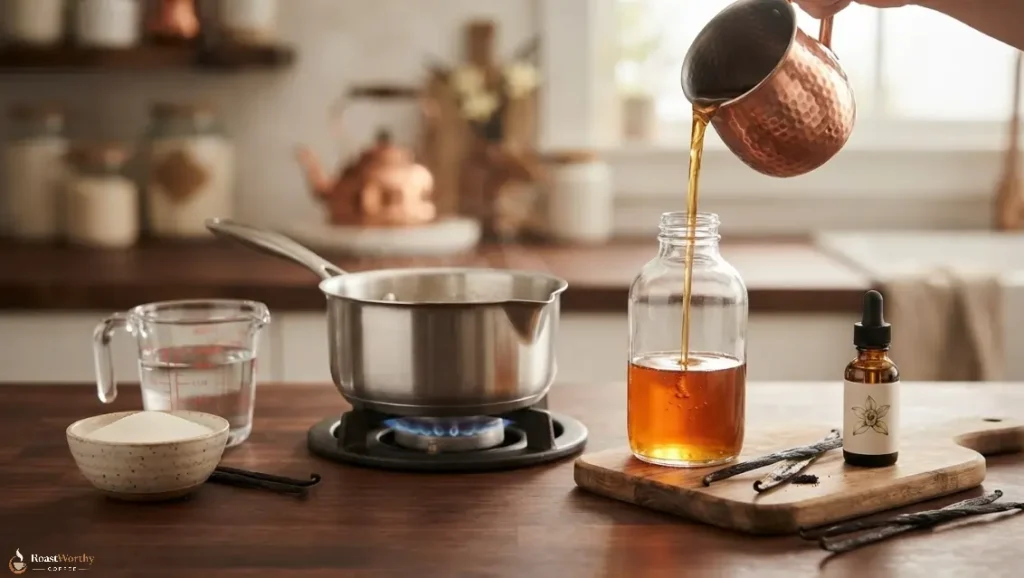 Make the Vanilla Syrup