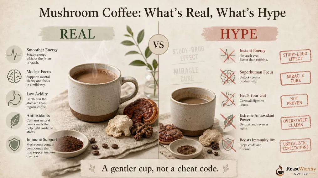 Mushroom Coffee Real Benefits vs Hype