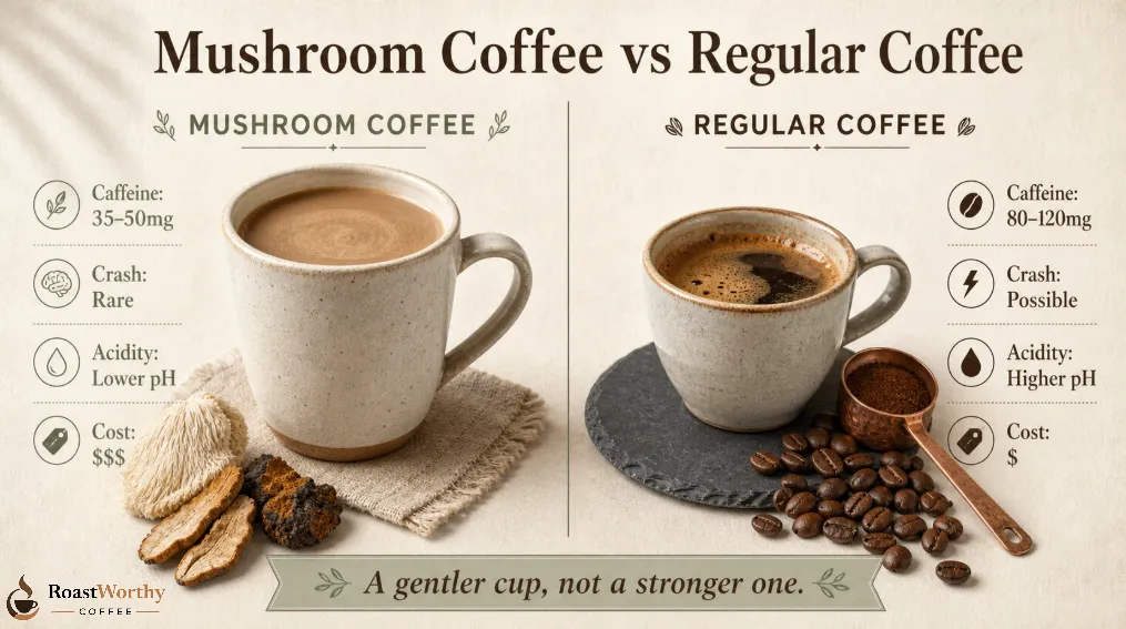 Mushroom Coffee vs Regular Coffee