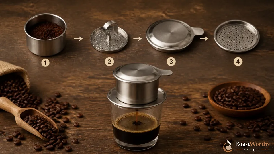 Phin Coffee Filter Parts