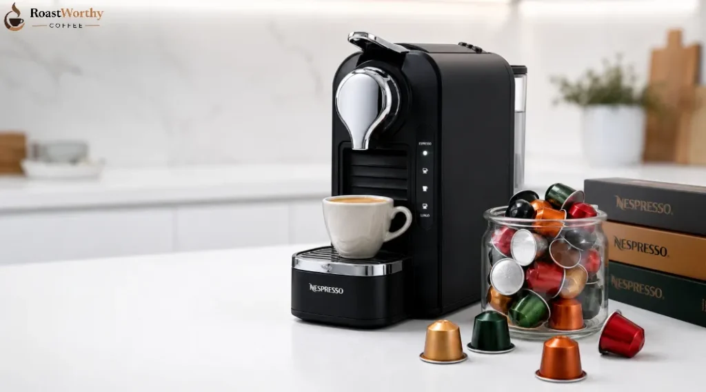 Pod Espresso Machine with Capsules