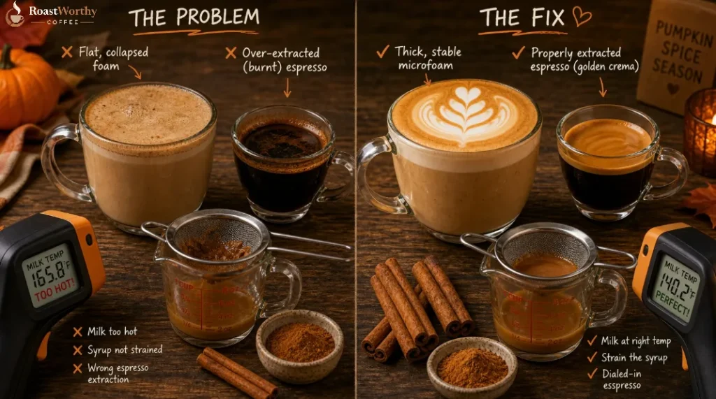 Pumpkin Latte Brewing Problem vs Fix
