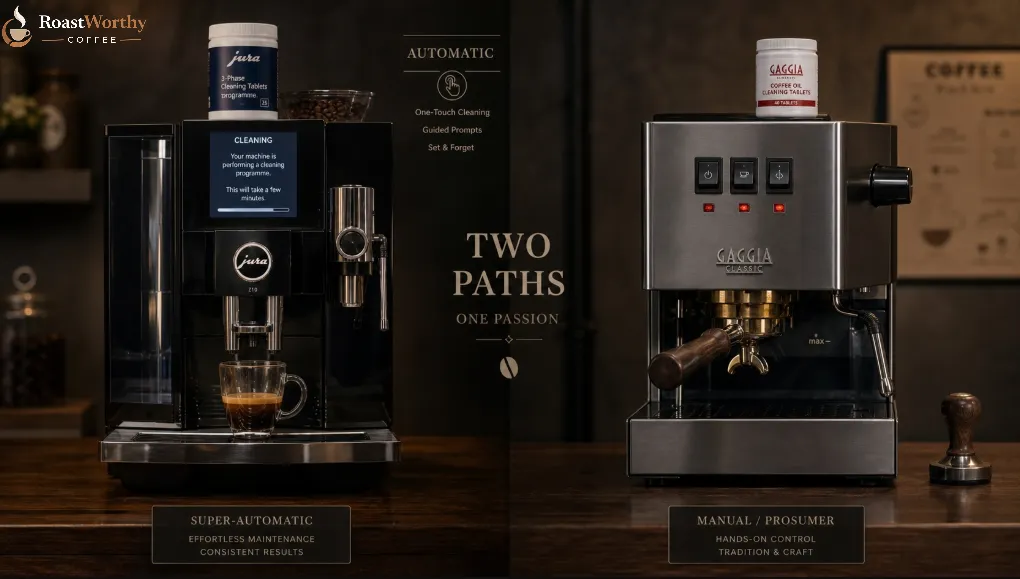 Super-Automatic vs Manual Espresso Cleaning