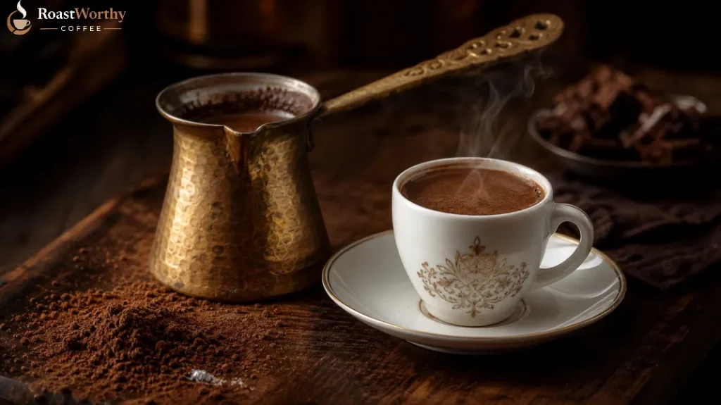 Turkish Coffee Cezve and Cup