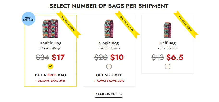 Atlas Coffee Club Pricing