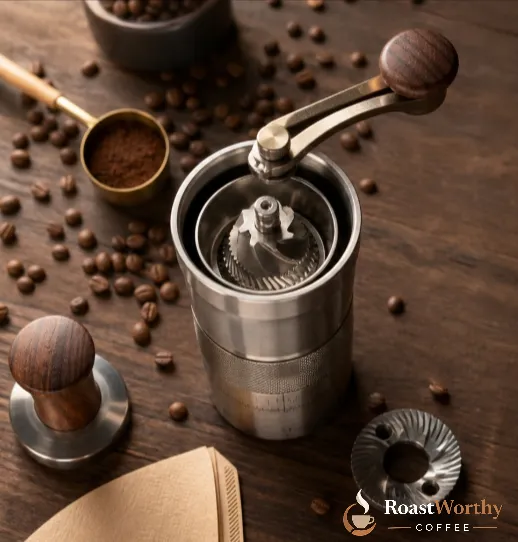 Burr Coffee Grinder Flat-Lay