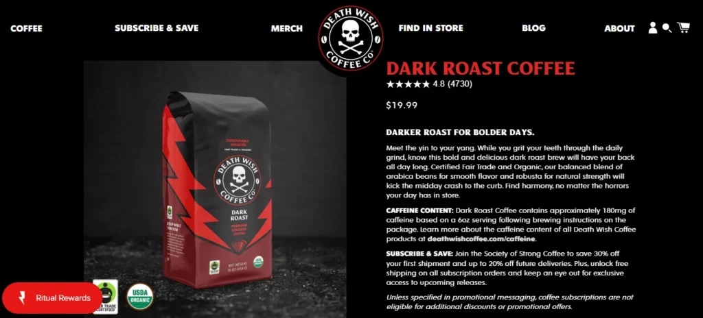 Death Wish - Dark Roast Coffee