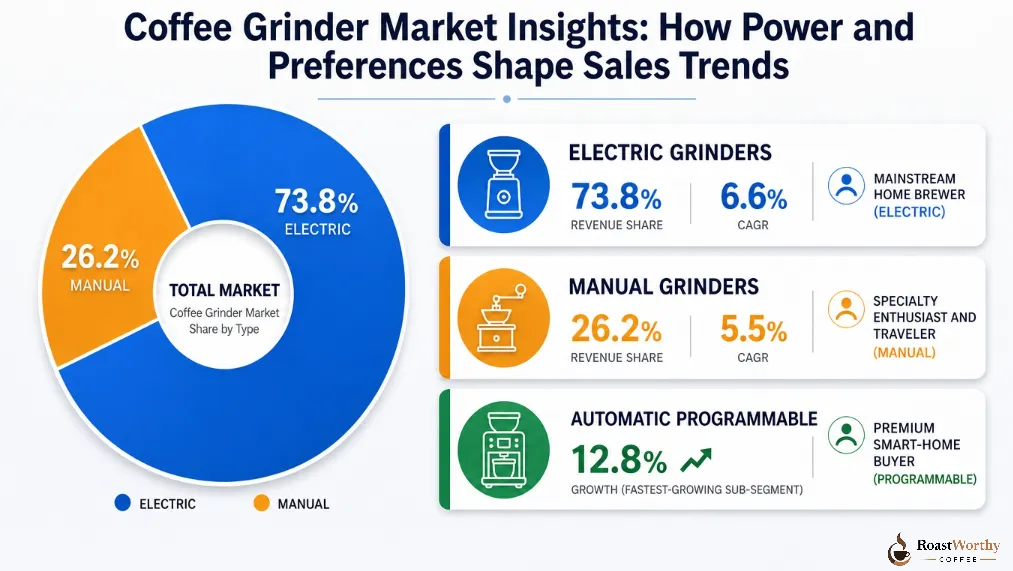 Electric vs Manual Coffee Grinder Sales Statistics
