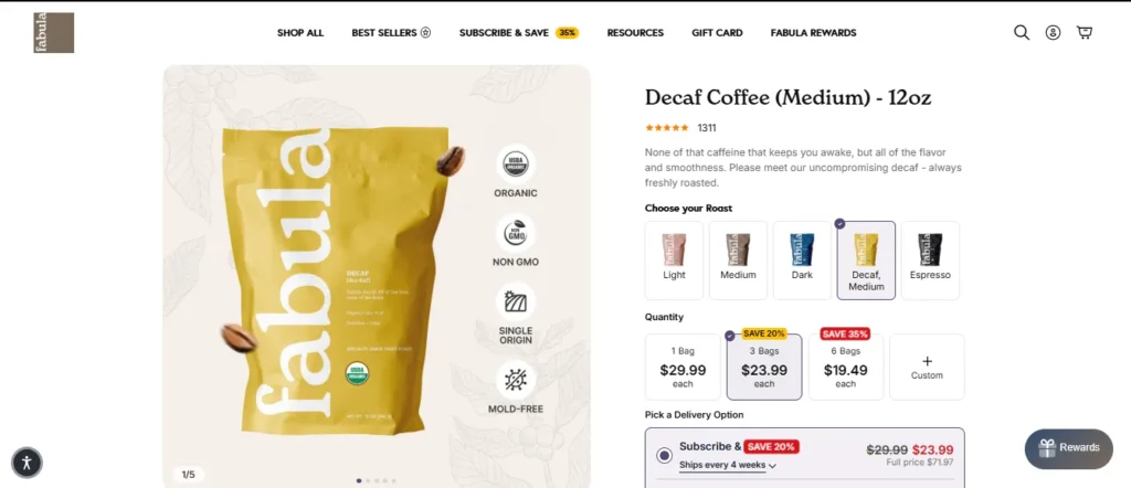 Fabula Low Acid Decaf