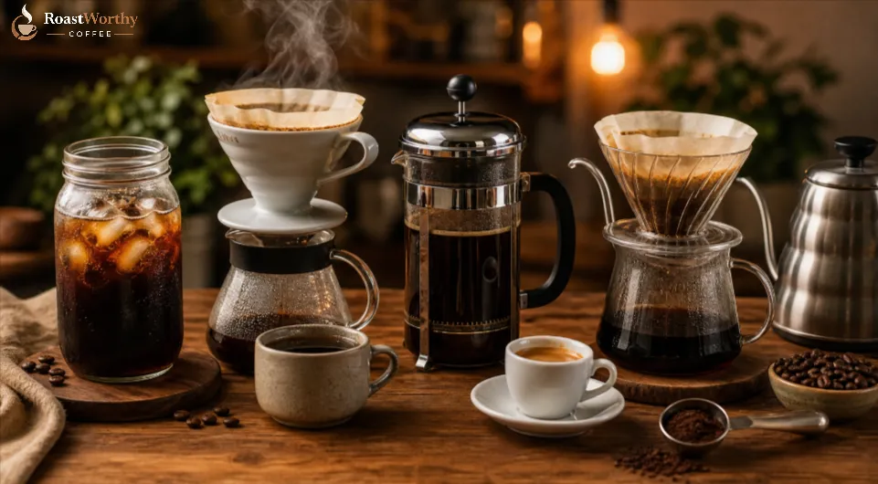 Five low-acid Coffee Brewing Methods