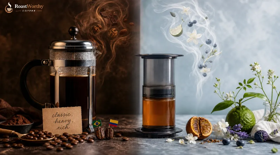 French Press Dark Roast vs AeroPress