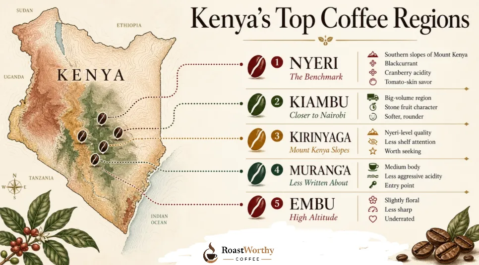 Kenyas Top Coffee Regions