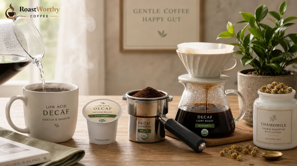 Low-acid Decaf Coffee Brewing Formats