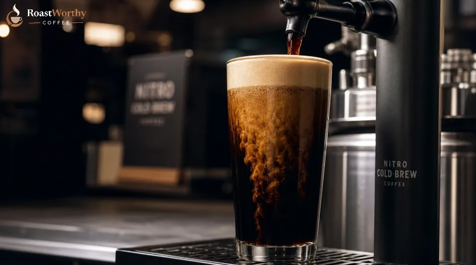 Nitro Cold Brew Coffee Pouring
