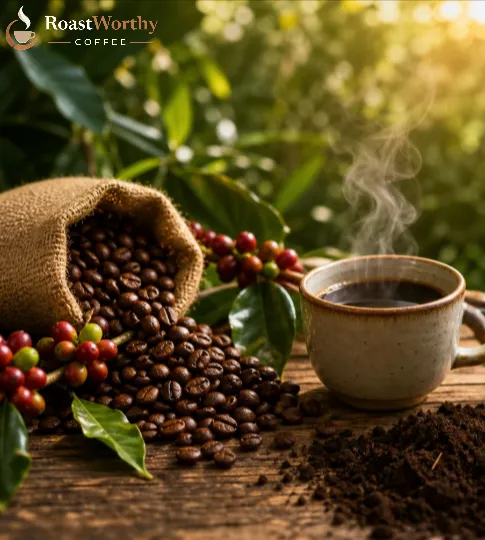 Premium Hawaiian Kona Coffee Beans Brewing