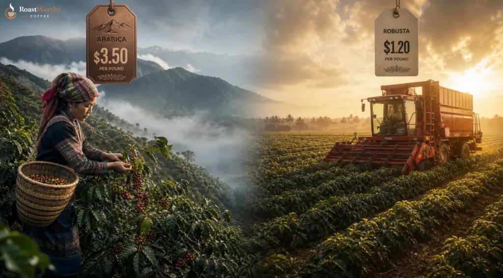 Price Comparison of Arabic and Robusta