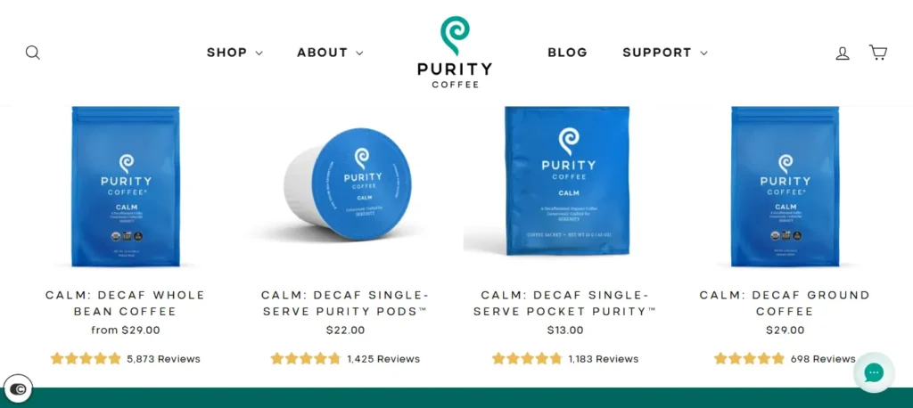Purity Coffee CALM Decaf