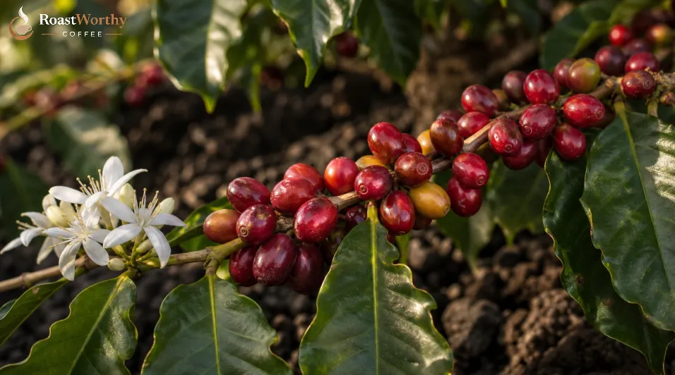 Ripe Typica Kona Coffee Cherries