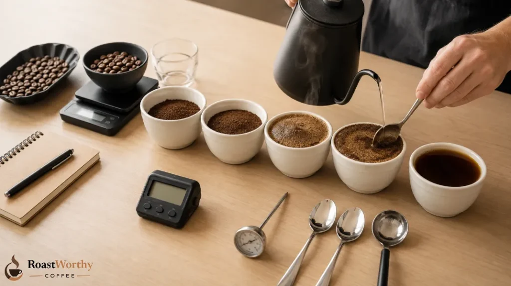 SCA Coffee Cupping Protocol Setup