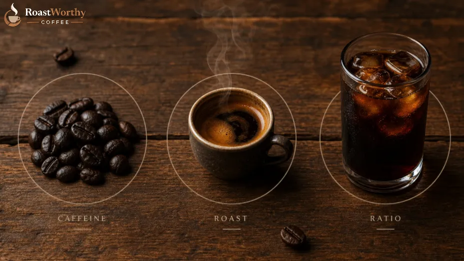 Three Coffee Strengths Compared Visually