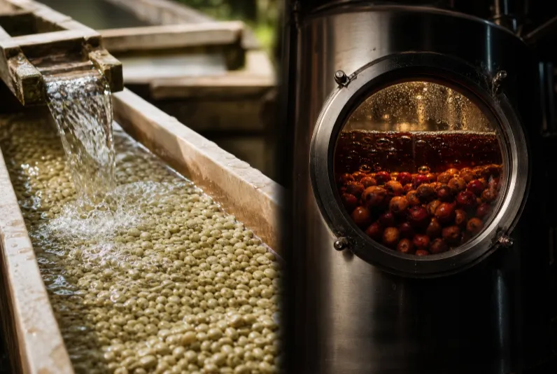 Washed Beans Vs Anaerobic Fermentation Tank