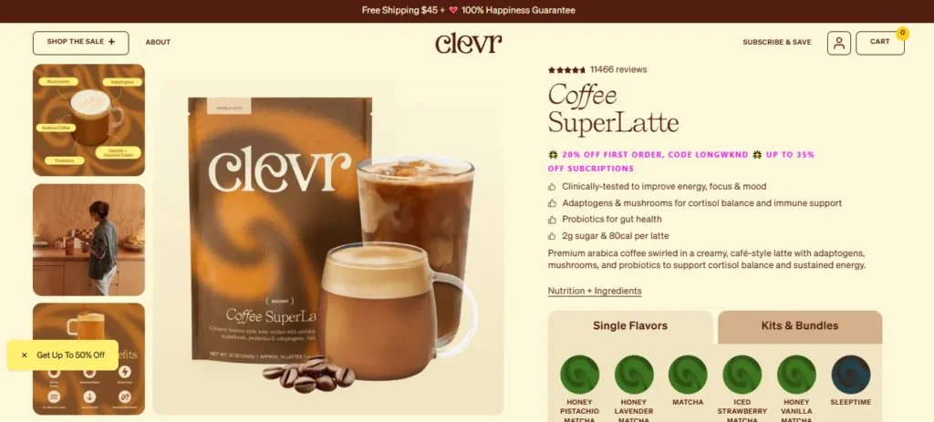 Clevr Coffee SuperLatte
