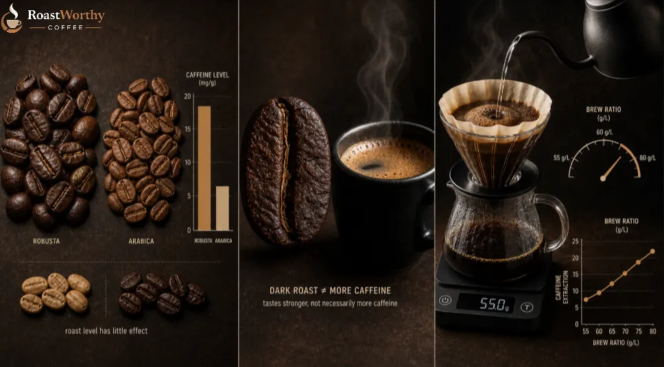 Coffee Caffeine Factors Brewing