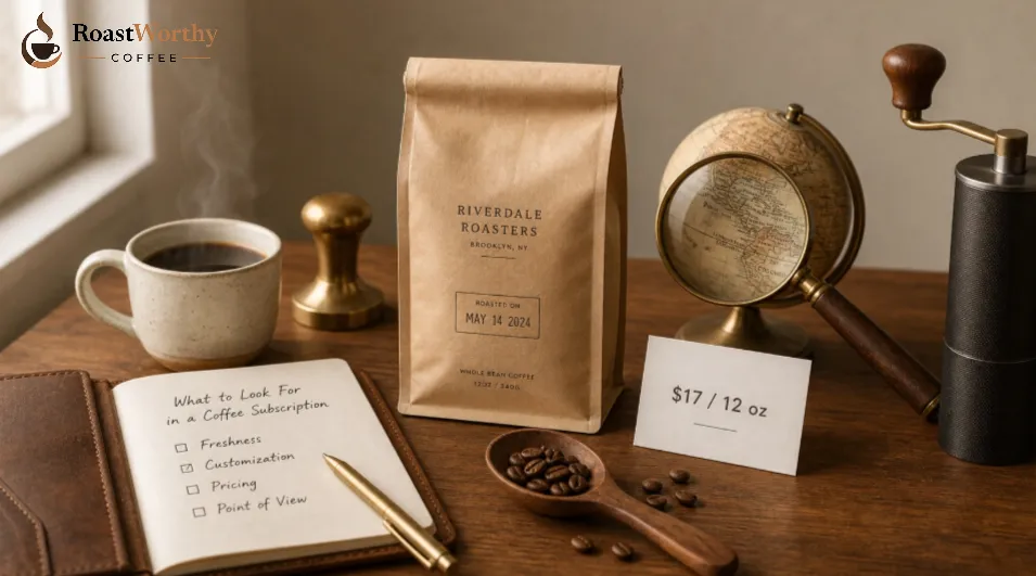 Coffee Subscription Quality Criteria Flat Lay