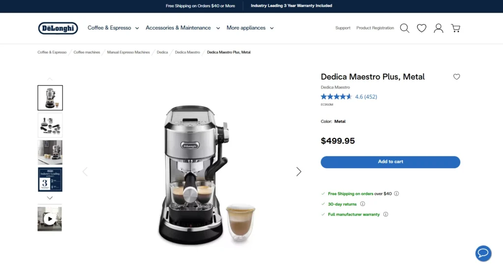 De’Longhi Dedica Maestro Plus