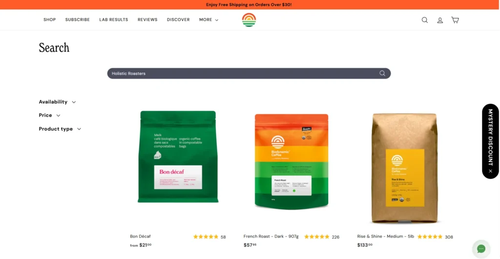 Holistic Roasters Biodynamic Coffee