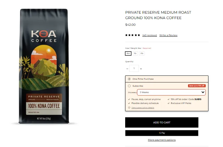Koa Coffee Private Reserve