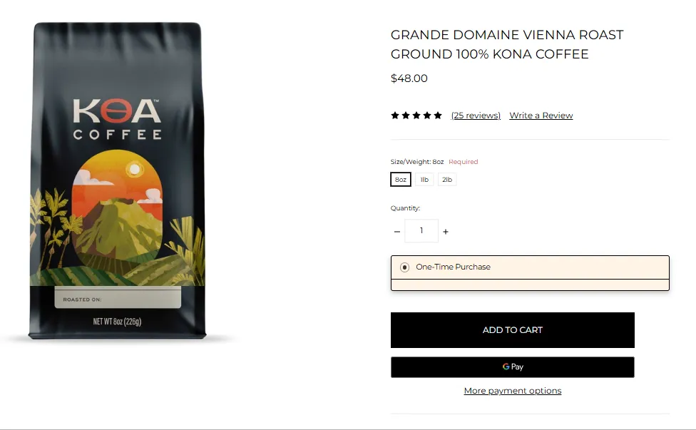 Koa Grande Domaine Coffee