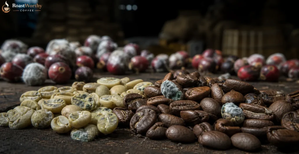 Moldy Coffee Beans with Cherries