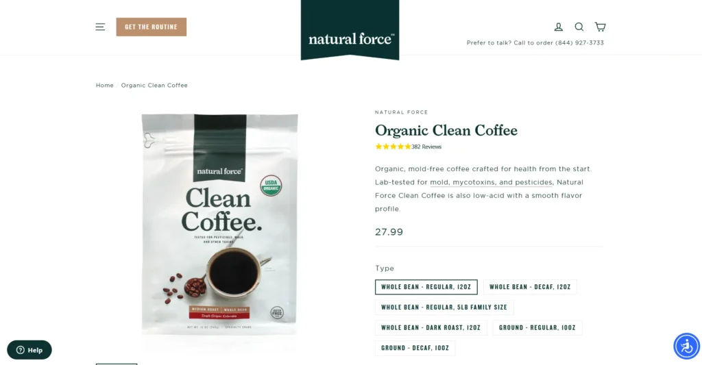 Natural Force Organic Clean Coffee